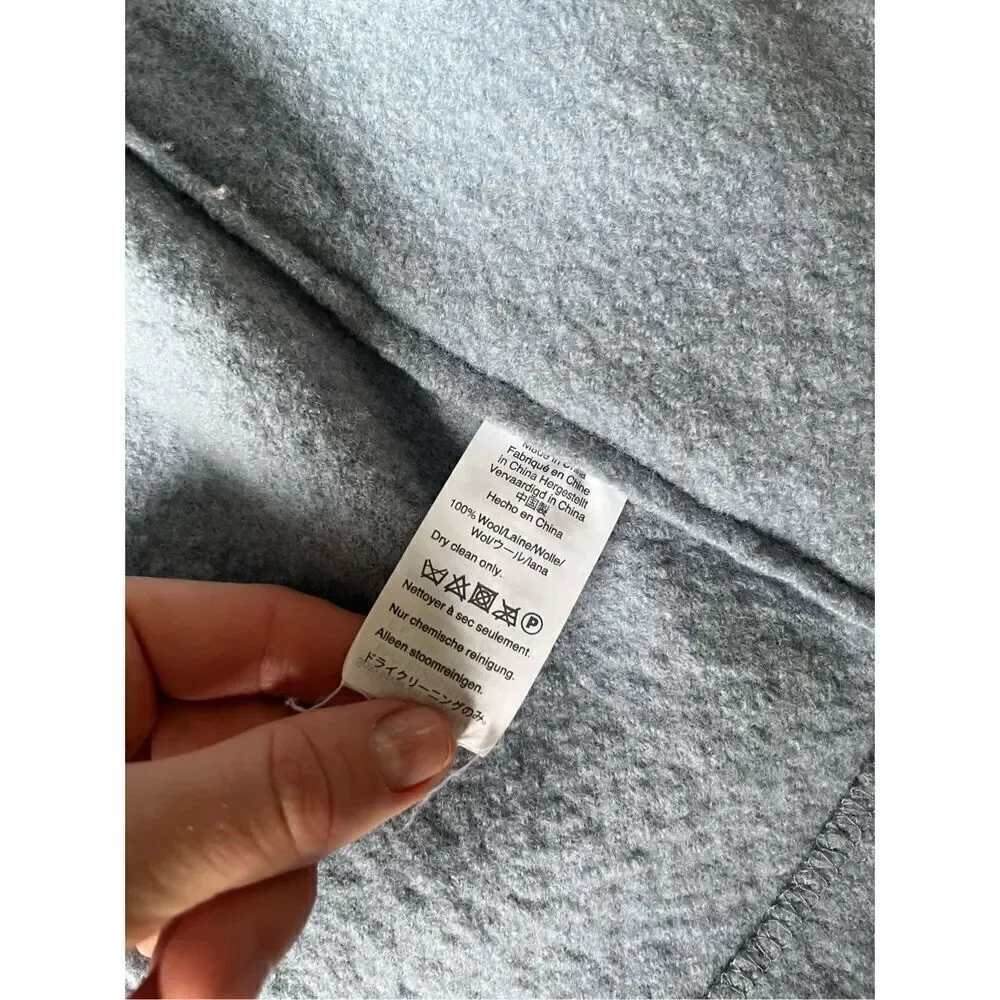 J Crew Coat Daphne Topcoat in Boiled Wool Mountain Blue size 4 6 - Picture 11 of 14